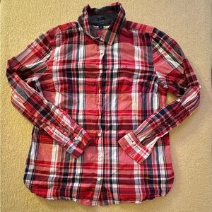 Tommy Hilfiger Red Plaid Button Down Shirt